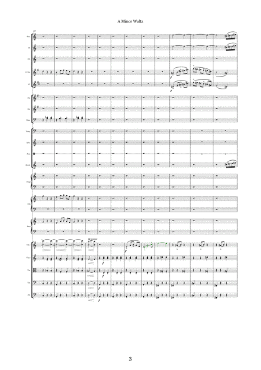 A Minor Waltz Full Orchestra scores gallery preview page 3