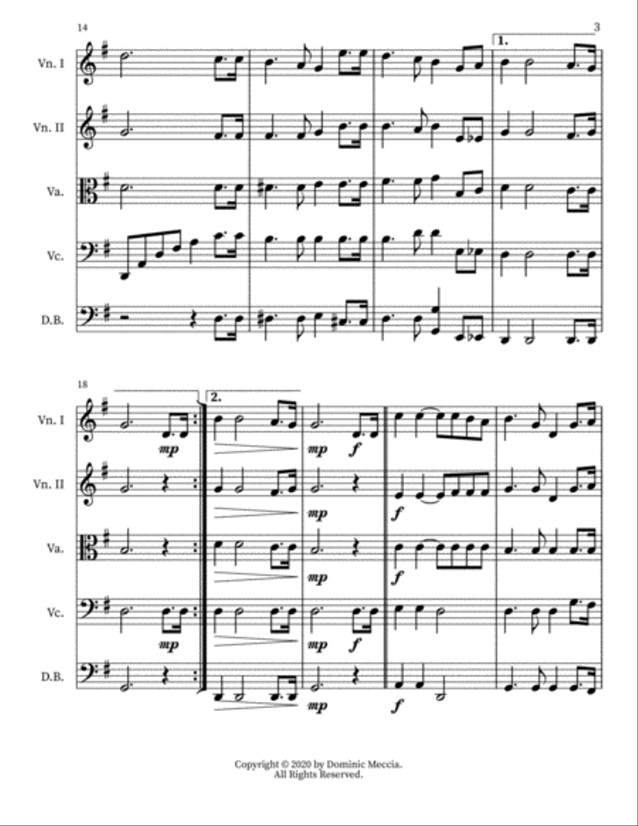 Birthday of a King String Quartet scores gallery preview page 3