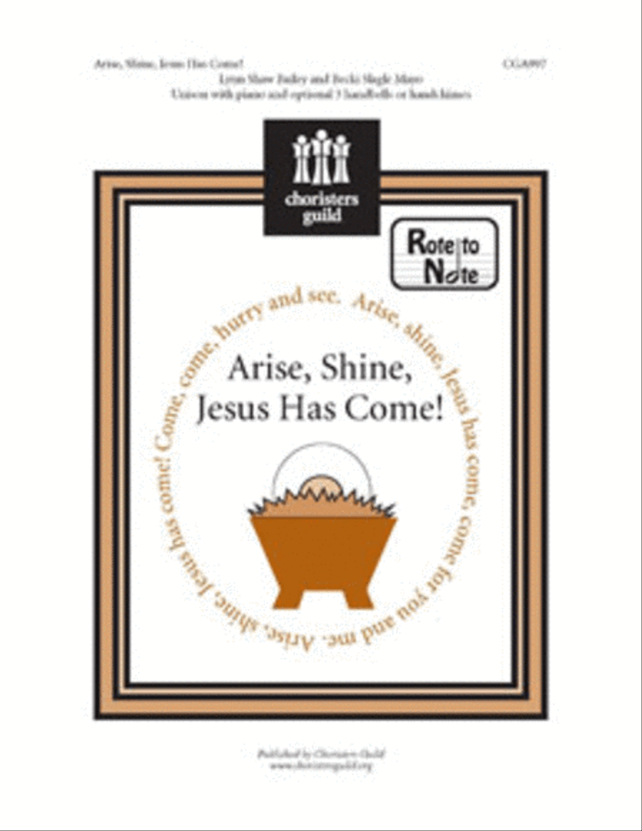 Arise, Shine, Jesus Has Come Unison Choir scores gallery preview page 1