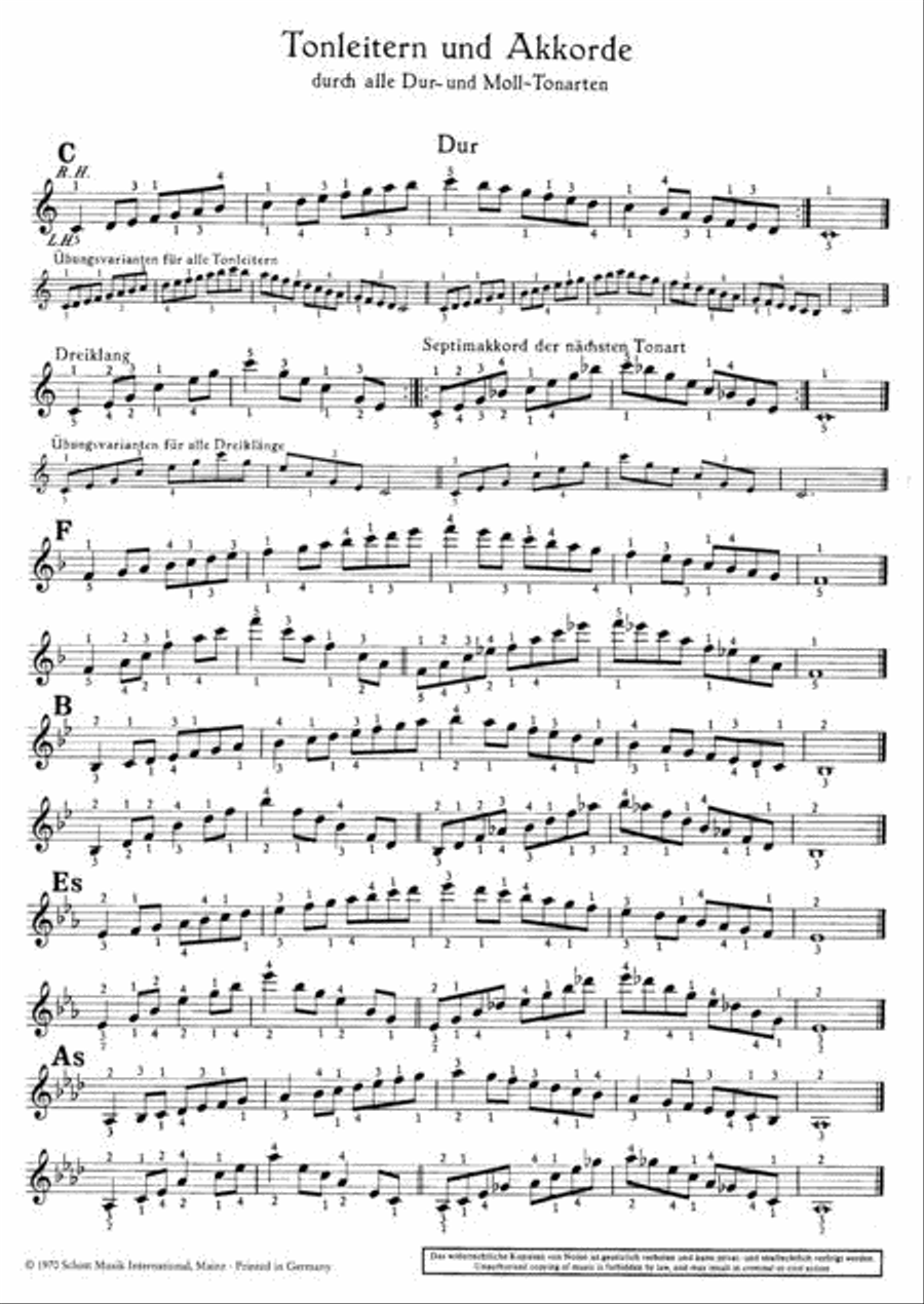 Scales and Chords (Tonleitern und Akkorde) Piano Solo scores gallery preview page 2