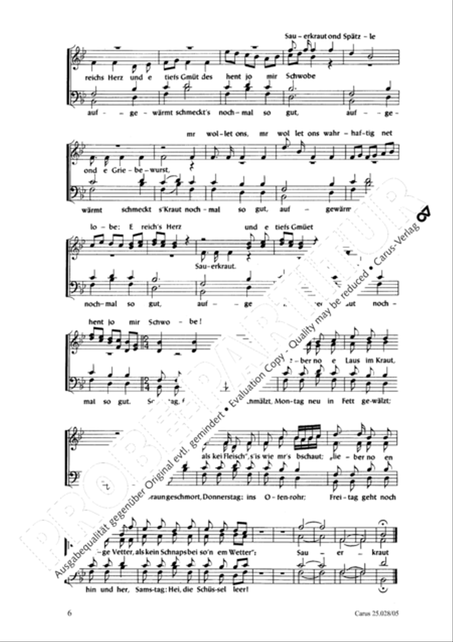 Sauerkrautkantate STB scores gallery preview page 7