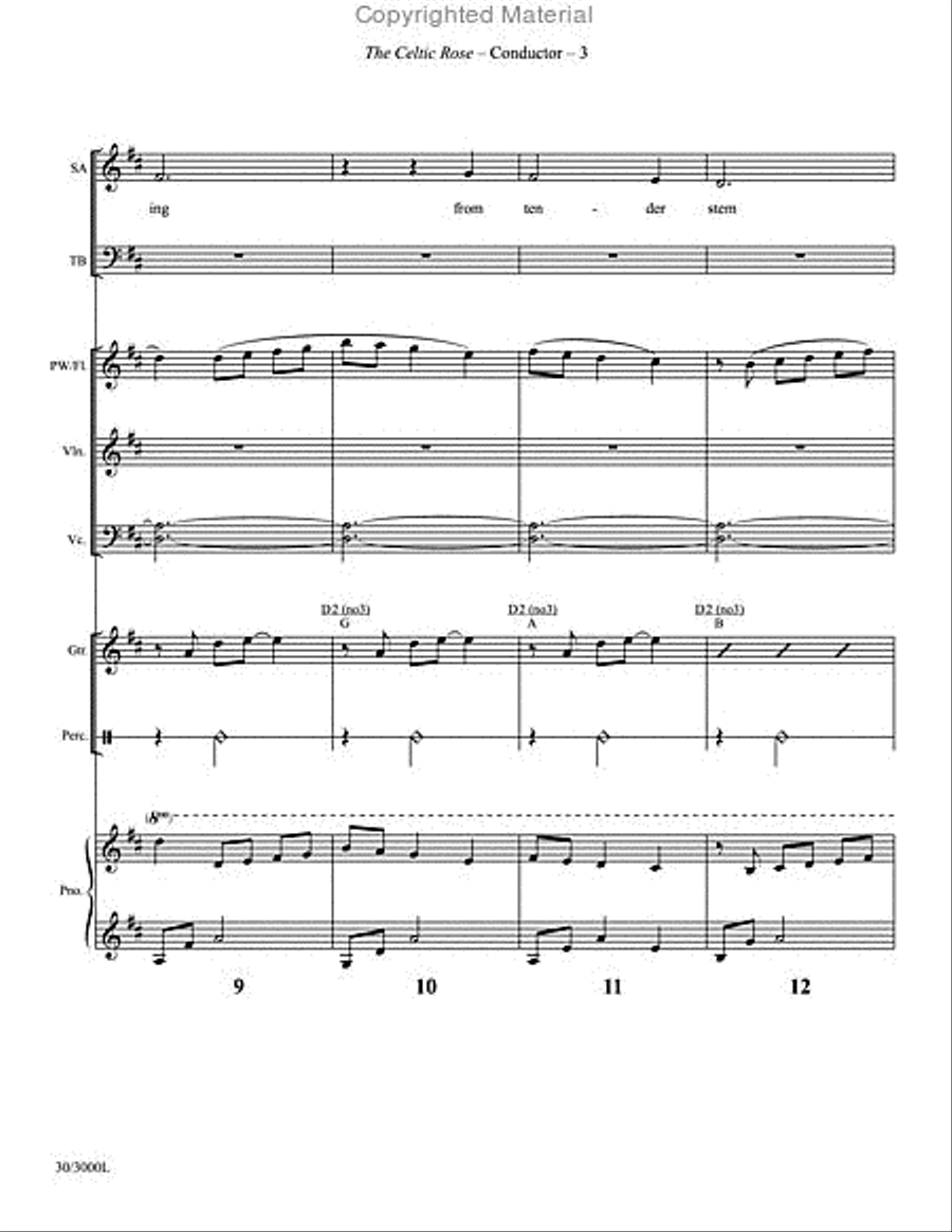 The Celtic Rose - Instrumental Ensemble Score and Parts Choir scores gallery preview page 4