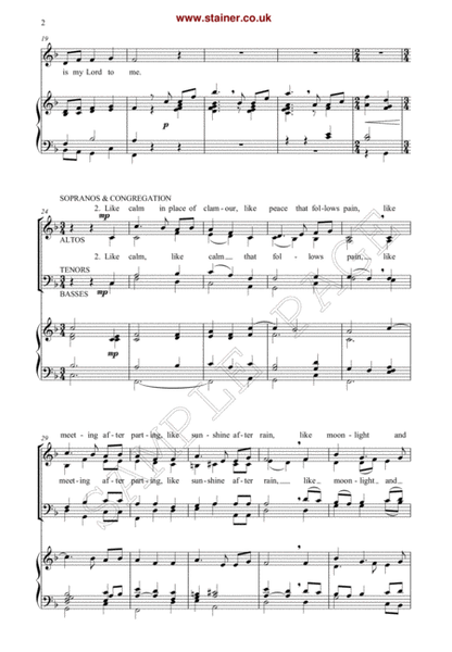 As water to the thirsty. SATB & Org or Piano
