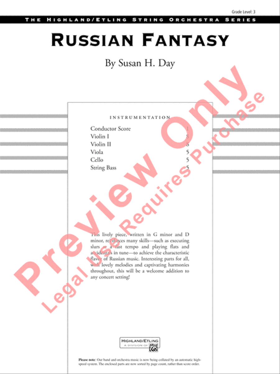 Russian Fantasy Russian Fantasy String Orchestra scores gallery preview page 2