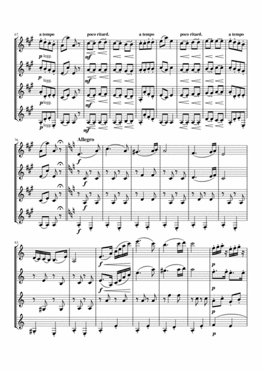 Brahms : Hungarian Dance No.5 (for Clarinet Quartet) image number null