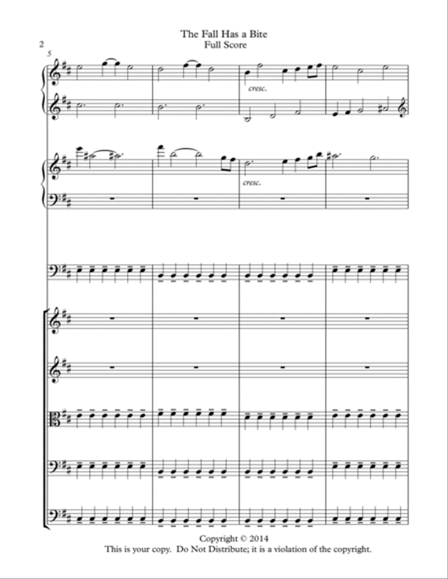 The Fall Air Has a Bite String Orchestra scores gallery preview page 2