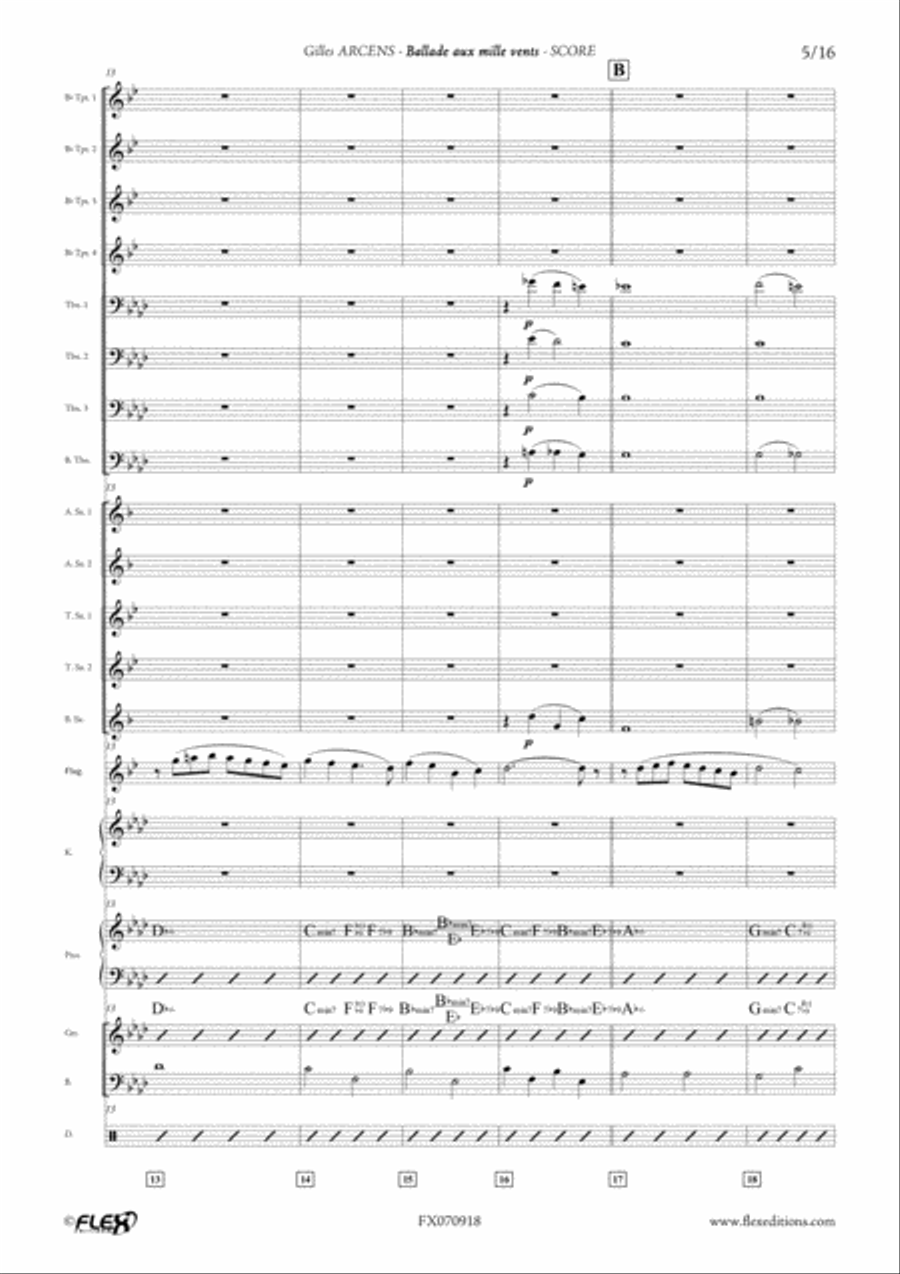 Ballade aux mille vents Big Band scores gallery preview page 5