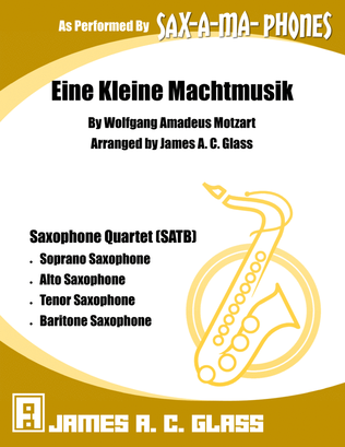 Book cover for Eine Kleine Nachtmusik (Mozart) - Saxophone Quartet (SATB)