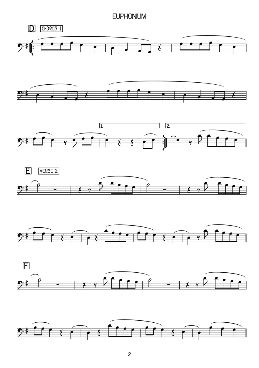 Shake It Off Euphonium scores gallery preview page 2