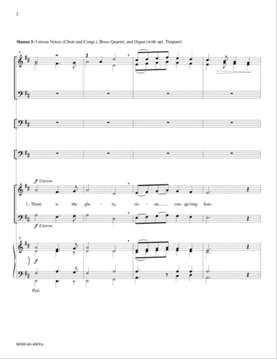 Thine Is the Glory Choir scores gallery preview page 2