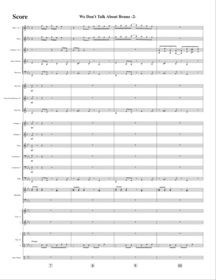 We Don't Talk About Bruno Concert Band scores gallery preview page 2