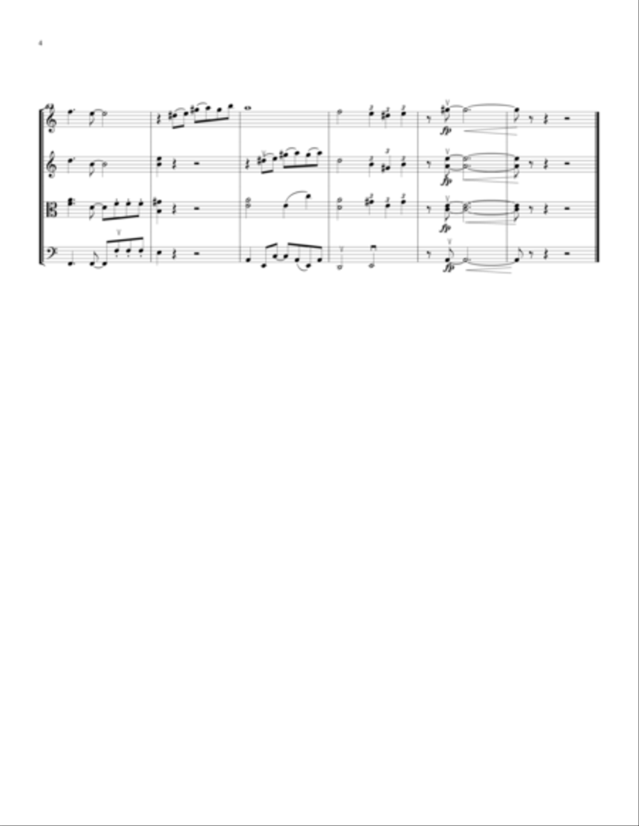 Dos Gardenias String Quartet scores gallery preview page 4