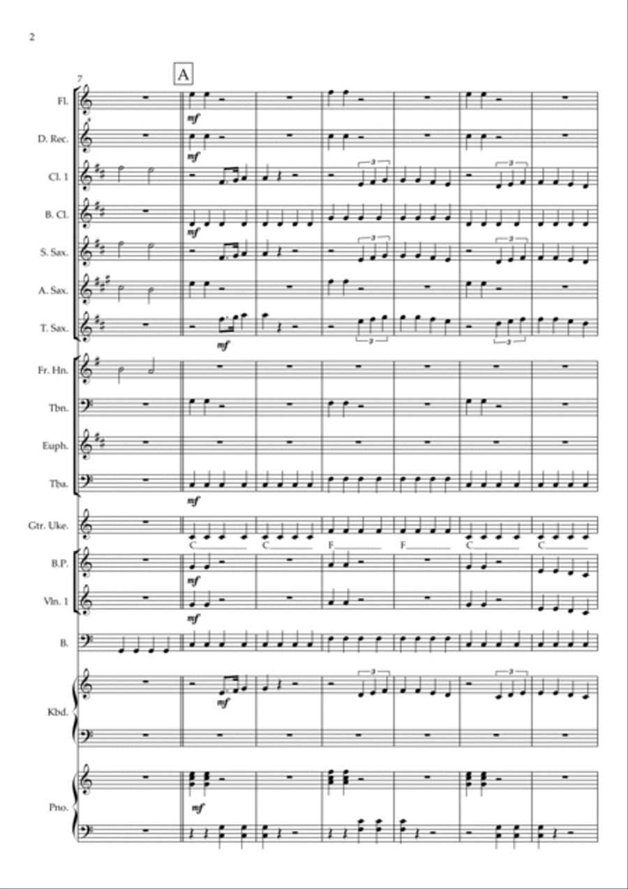 Sweet Caroline Sweet Caroline Concert Band scores gallery preview page 2