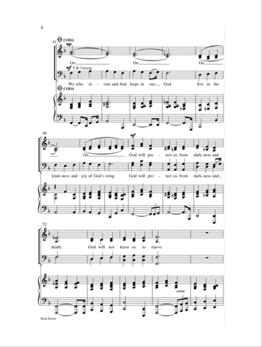Rain Down 4-Part scores gallery preview page 4