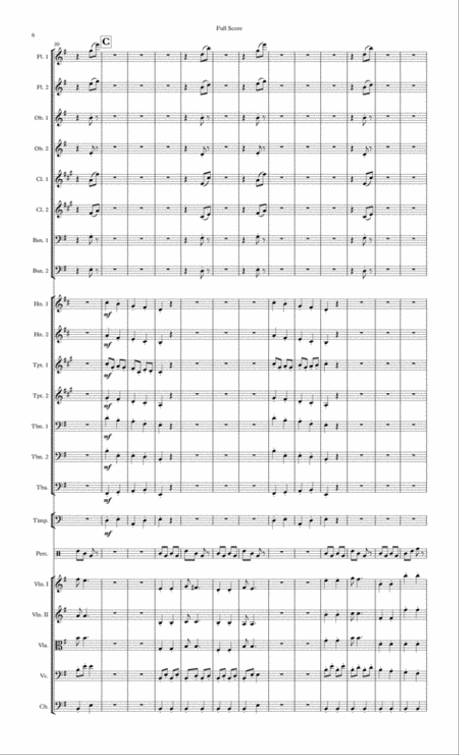 North Wind Overture for Orchestra Chamber Orchestra scores gallery preview page 6