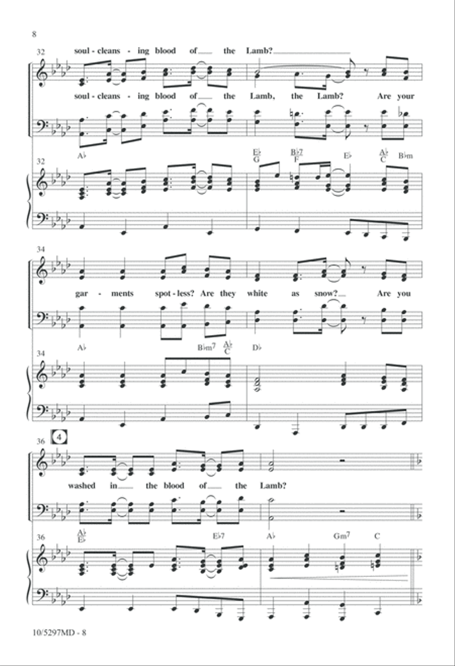 The Blood of Jesus Medley 4-Part scores gallery preview page 8