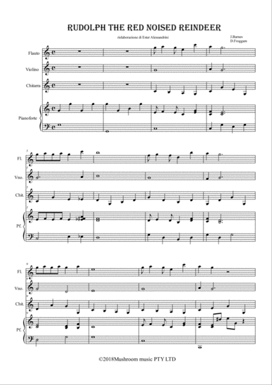 Rudolph The Red-nosed Reindeer Small Ensemble scores gallery preview page 1