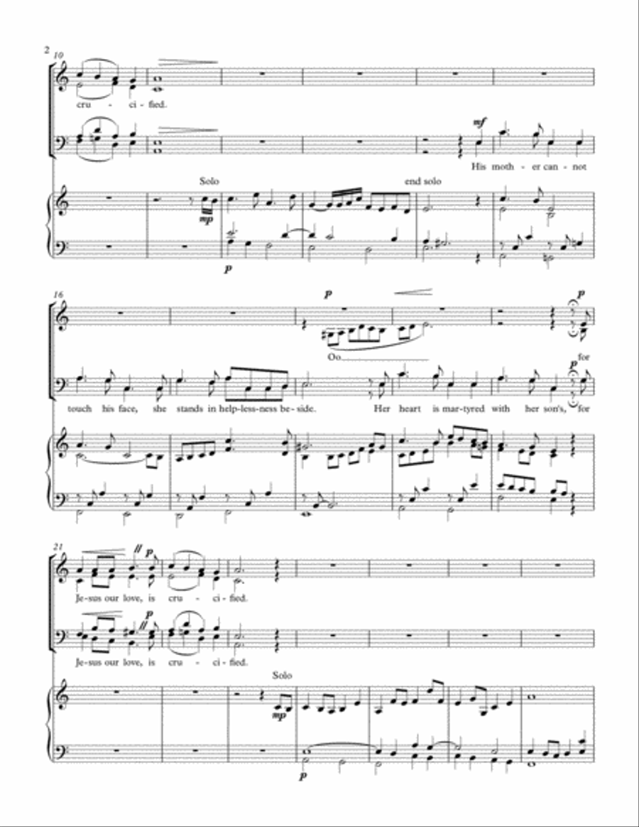 O Come and Morn with Me Awhile 4-Part scores gallery preview page 2