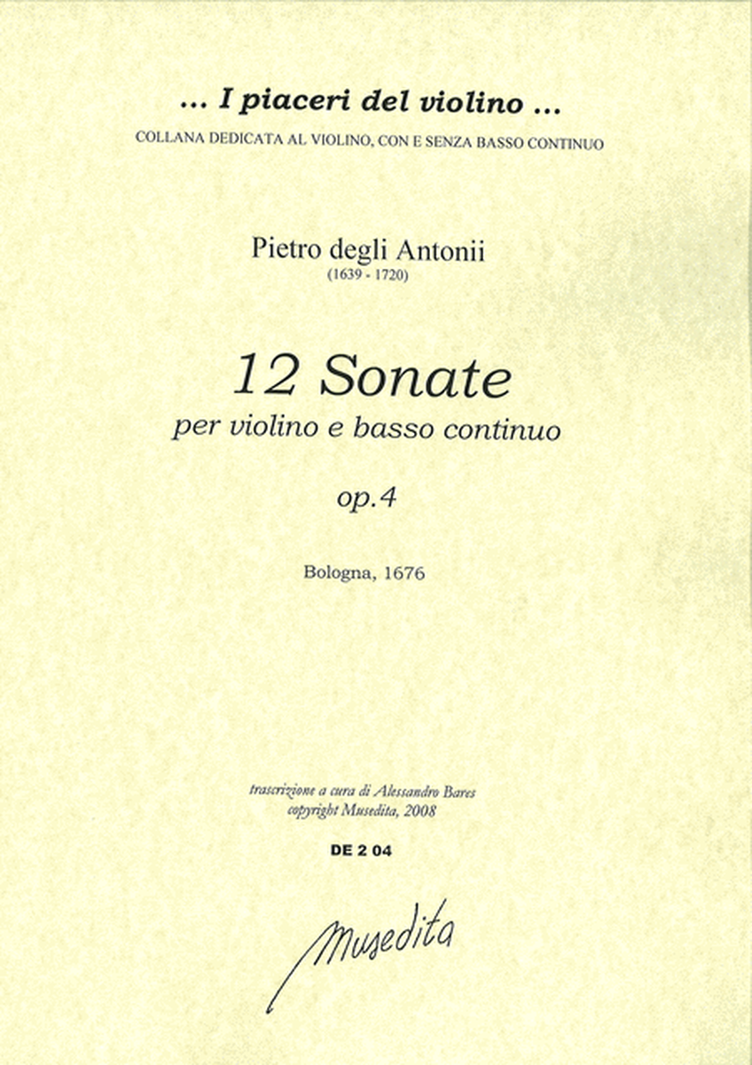 Sonate op.4 (Bologna, 1676)