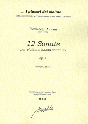 Book cover for Sonate op.4 (Bologna, 1676)