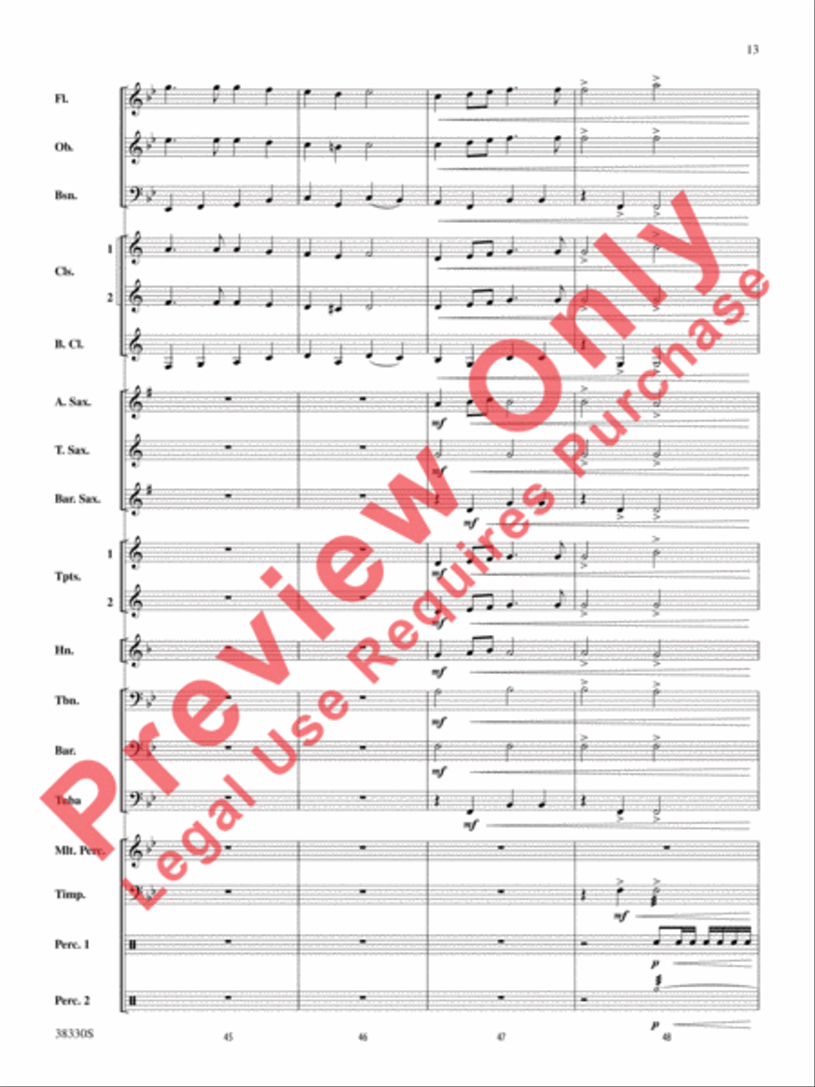 From the Realms of Glory! Concert Band scores gallery preview page 14