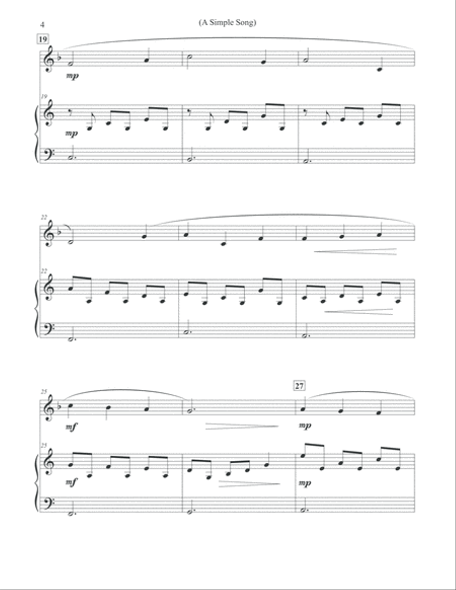 A Simple Song - Alto Flute & Piano Flute Solo scores gallery preview page 4