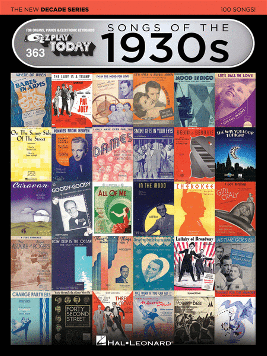 Songs of the 1930s - The New Decade Series Electronic Keyboard scores gallery preview page 1
