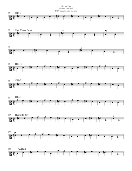 3-2-1 and Play! For the beginner violist. Part I.