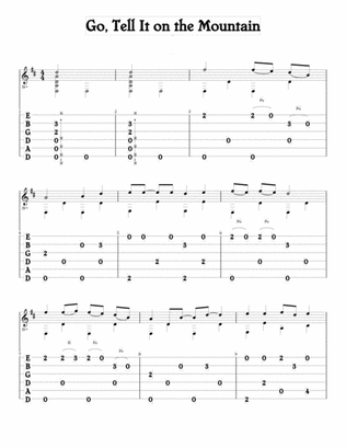 Go, Tell It on the Mountain (For Fingerstyle Guitar Tuned Drop D)