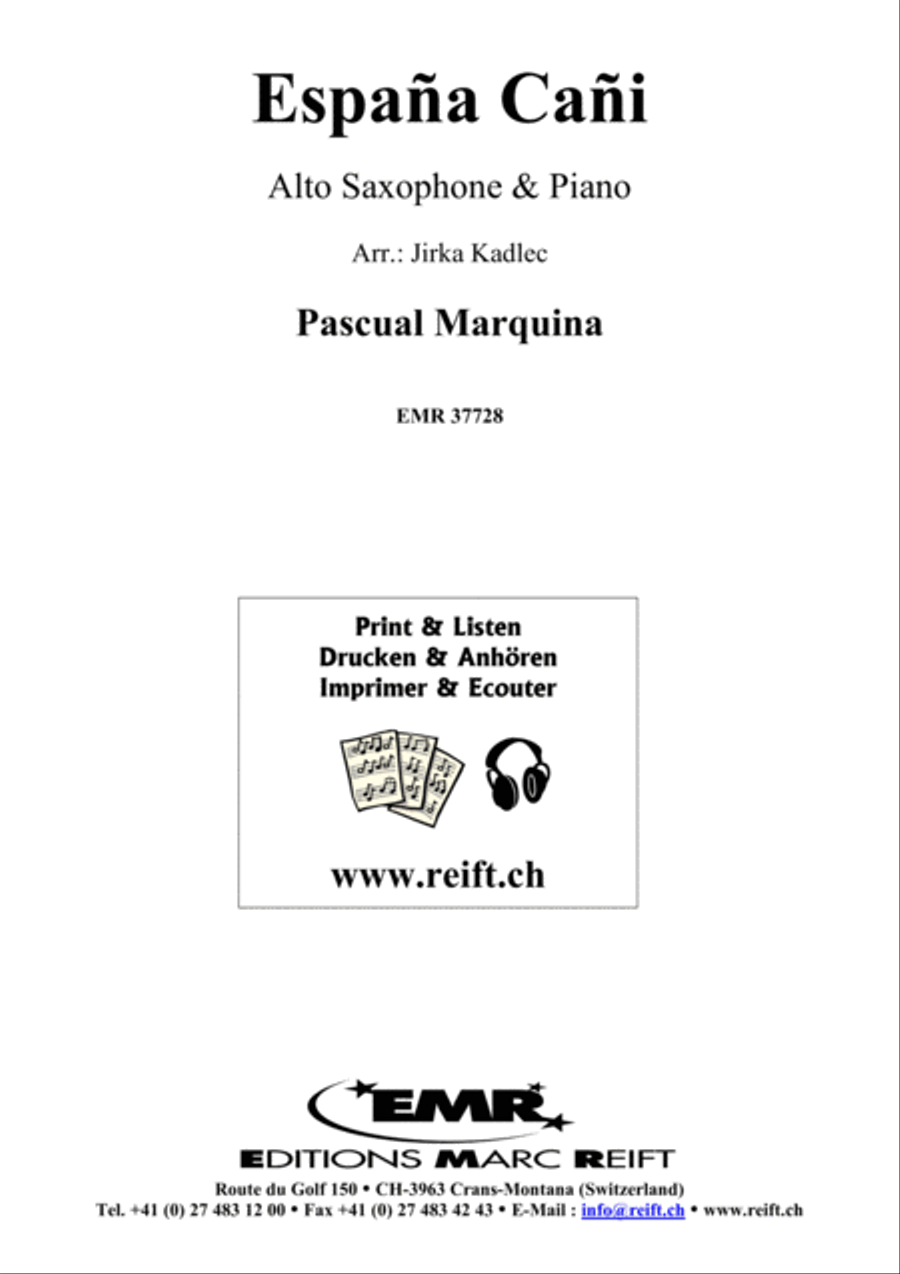 Espana Cani Espana Cani Alto Saxophone scores gallery preview page 1