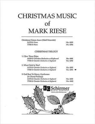 Book cover for Christmas Trilogy: 2. What Child Is This? (Choral Score)