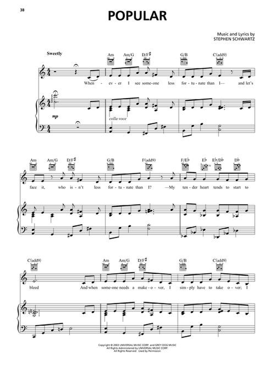 Wicked Piano, Vocal scores gallery preview page 5