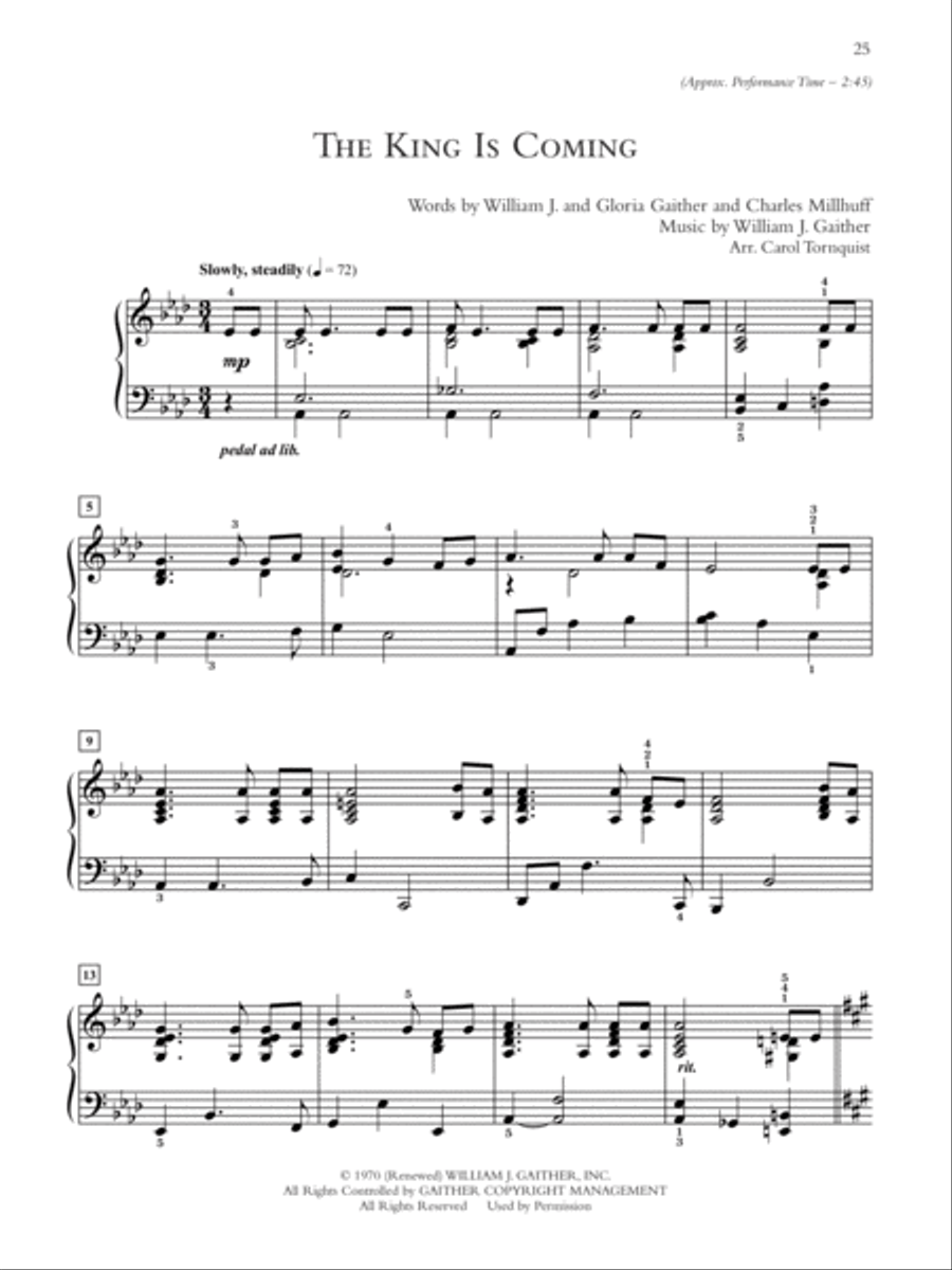 Gaither Gospel Classics Piano Solo scores gallery preview page 6