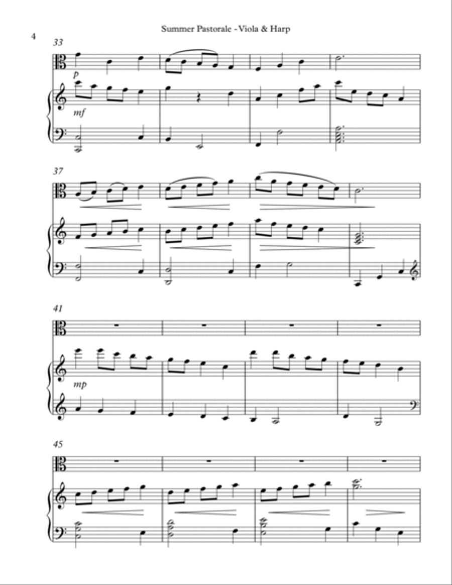 Summer Pastorale, Duet for Viola & Harp image number null