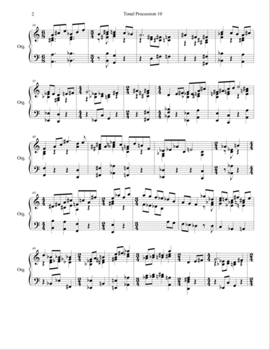 Tonal Procession 10 Prelude, Fughetto, Chorale Piano Solo scores gallery preview page 2