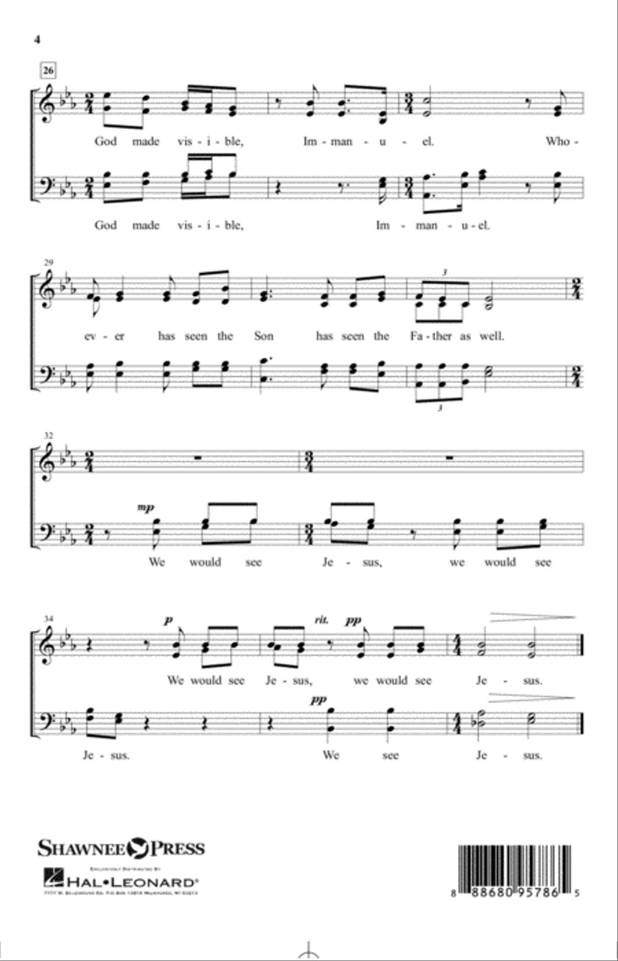 We Would See Jesus 4-Part scores gallery preview page 3
