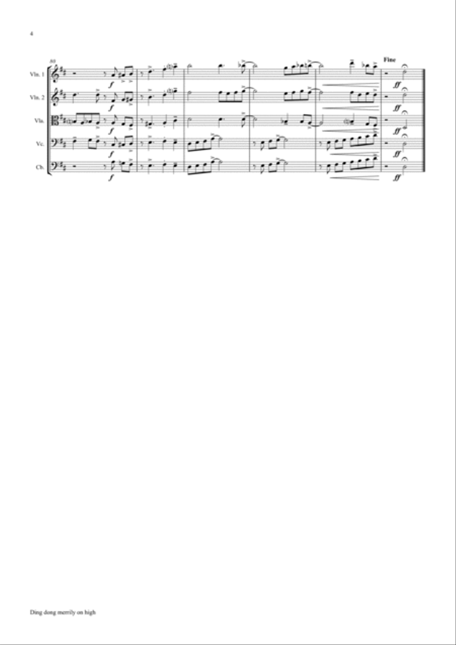 Ding dong merrily on high - Swing - String Orchestra String Orchestra scores gallery preview page 5