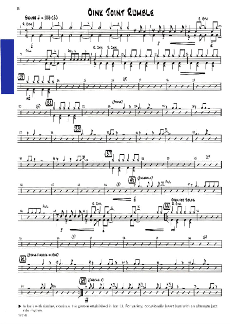 Standard of Excellence Advanced Jazz Ensemble Book 2, Drum Jazz Ensemble scores gallery preview page 2