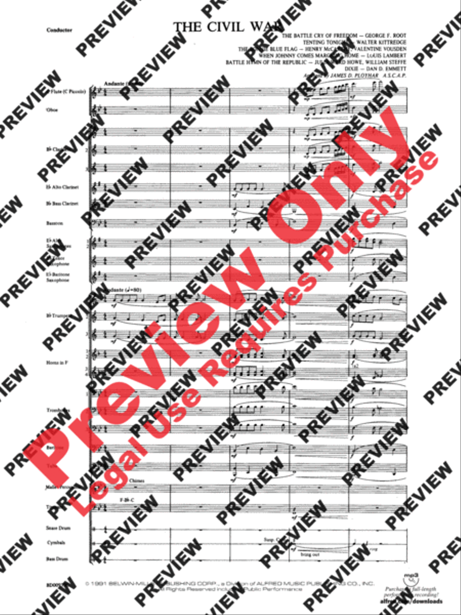 The Civil War The Civil War Concert Band scores gallery preview page 3