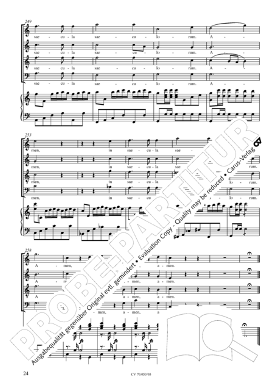 Magnificat in C major 4-Part scores gallery preview page 25