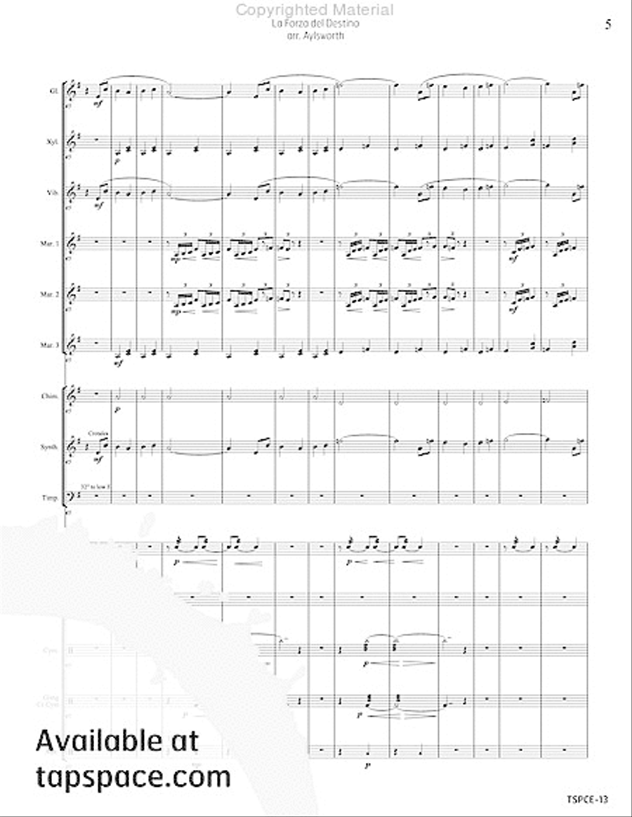 La Forza del Destino Percussion Ensemble scores gallery preview page 8