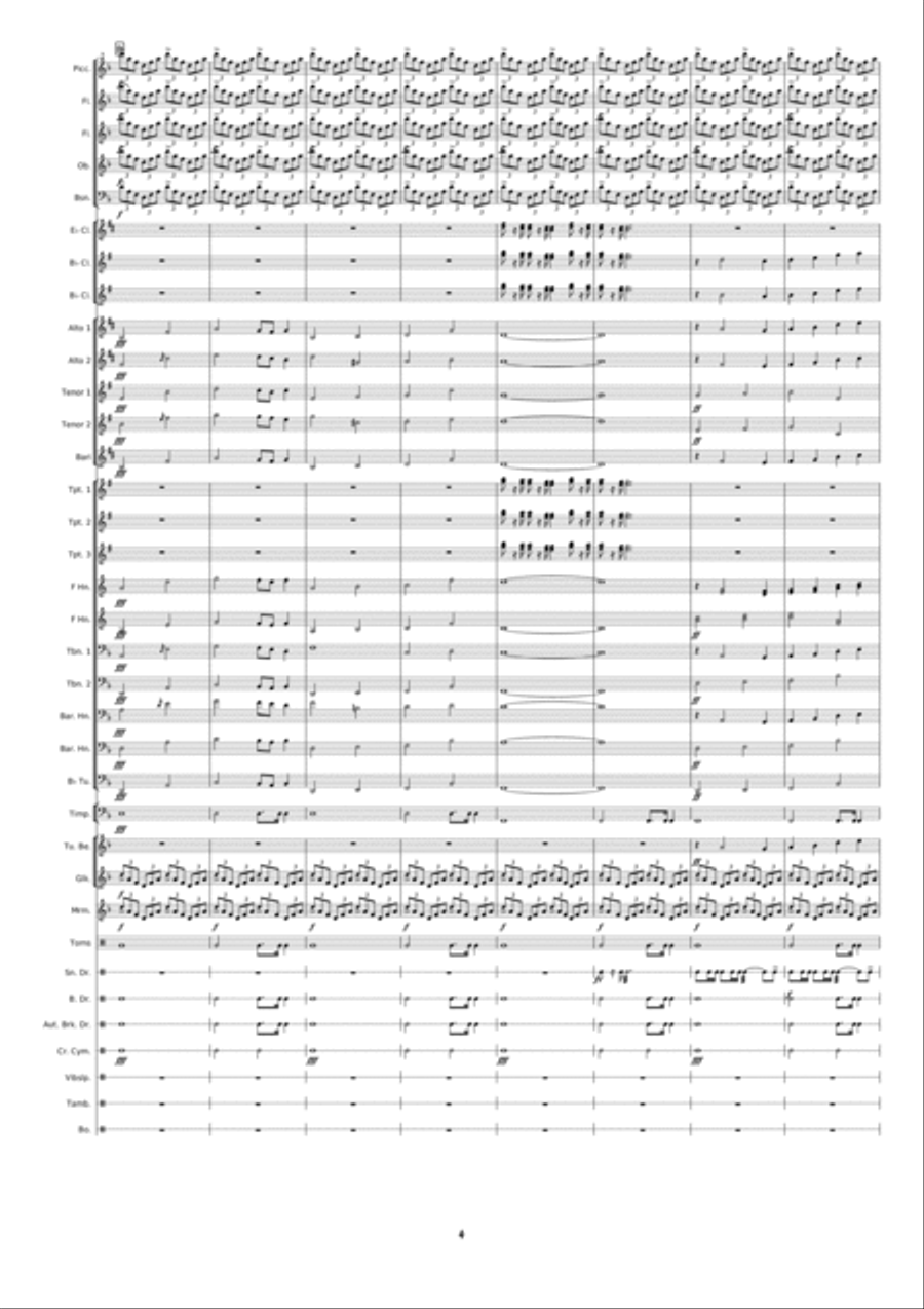 The Crusades in Three Movements Concert Band scores gallery preview page 4