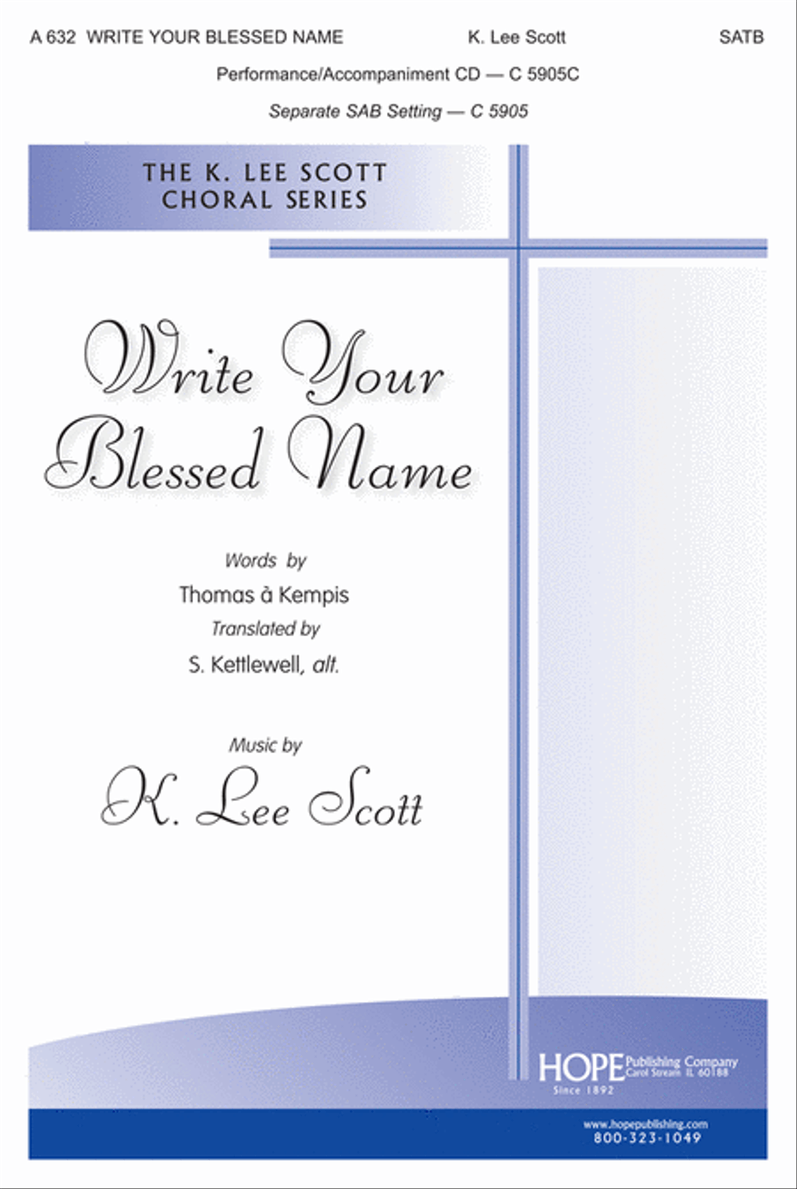 Write Your Blessed Name 4-Part scores gallery preview page 1