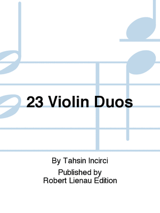 Book cover for 23 Violin Duos