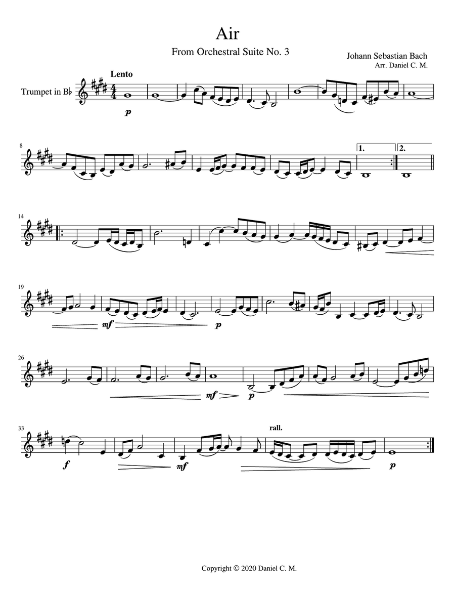 Air clearance bach trumpet