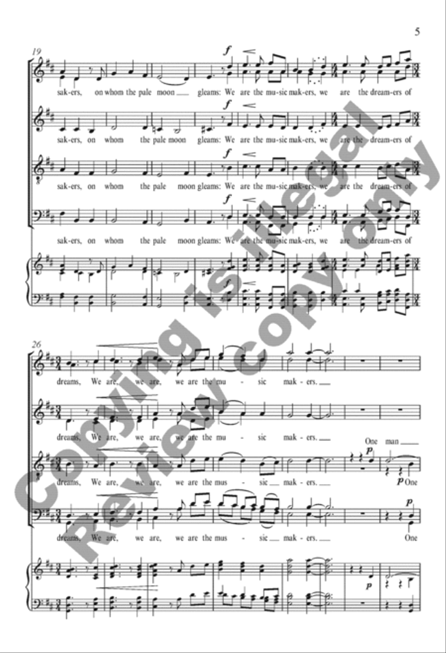 We Are the Music Makers Divisi scores gallery preview page 5