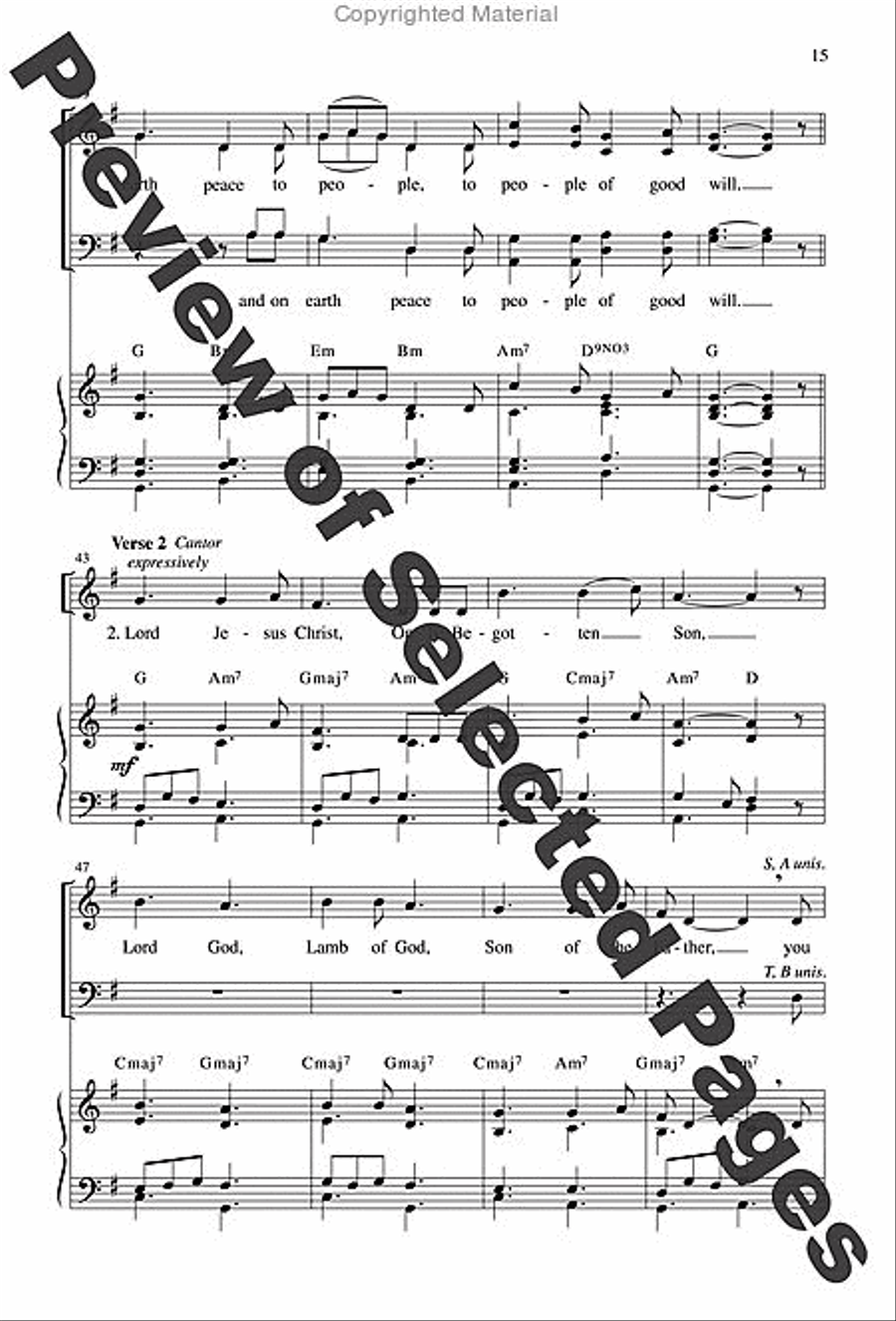 Jubilation Mass - Choral / Accompaniment edition 4-Part scores gallery preview page 9