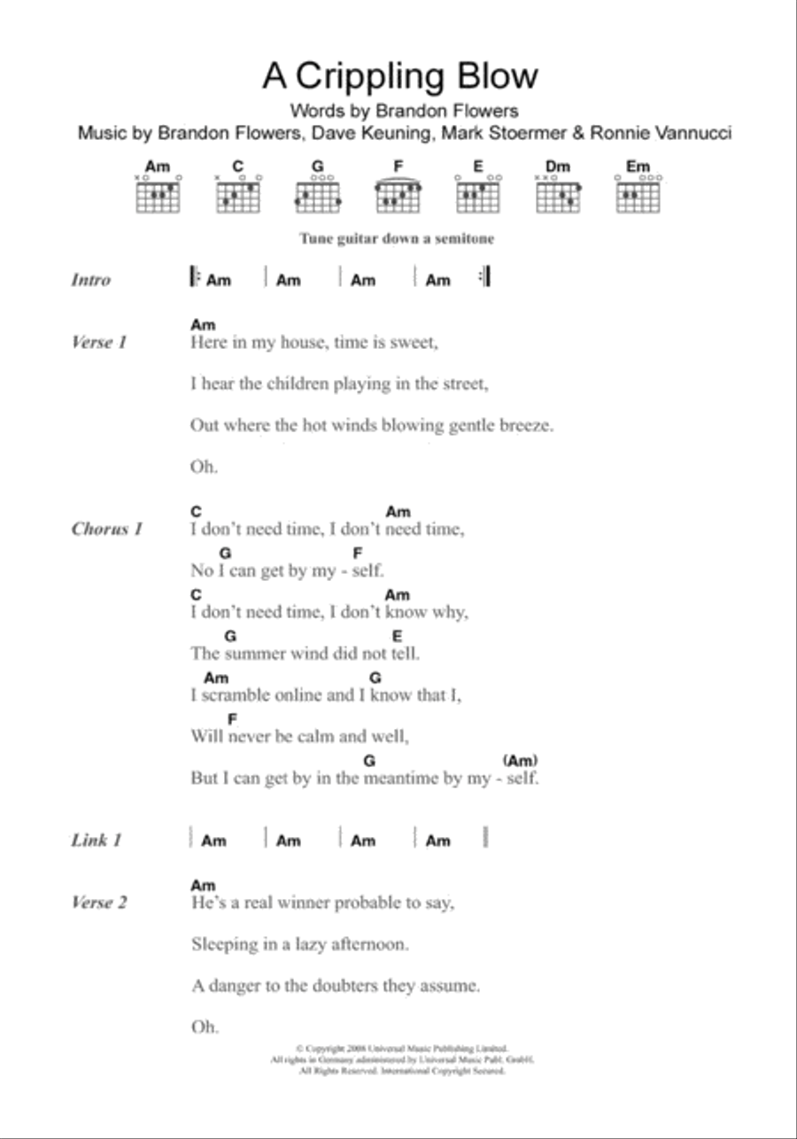 A Crippling Blow A Crippling Blow Guitar scores gallery preview page 1