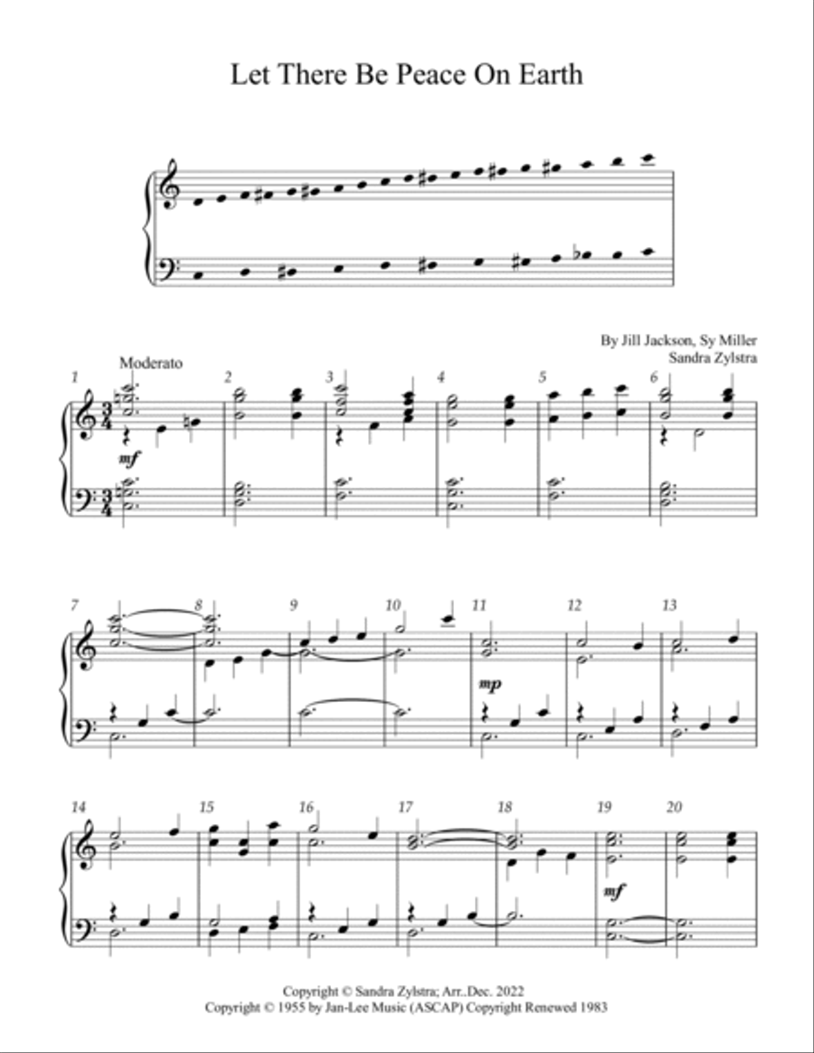 Let There Be Peace On Earth Handbell Choir scores gallery preview page 2