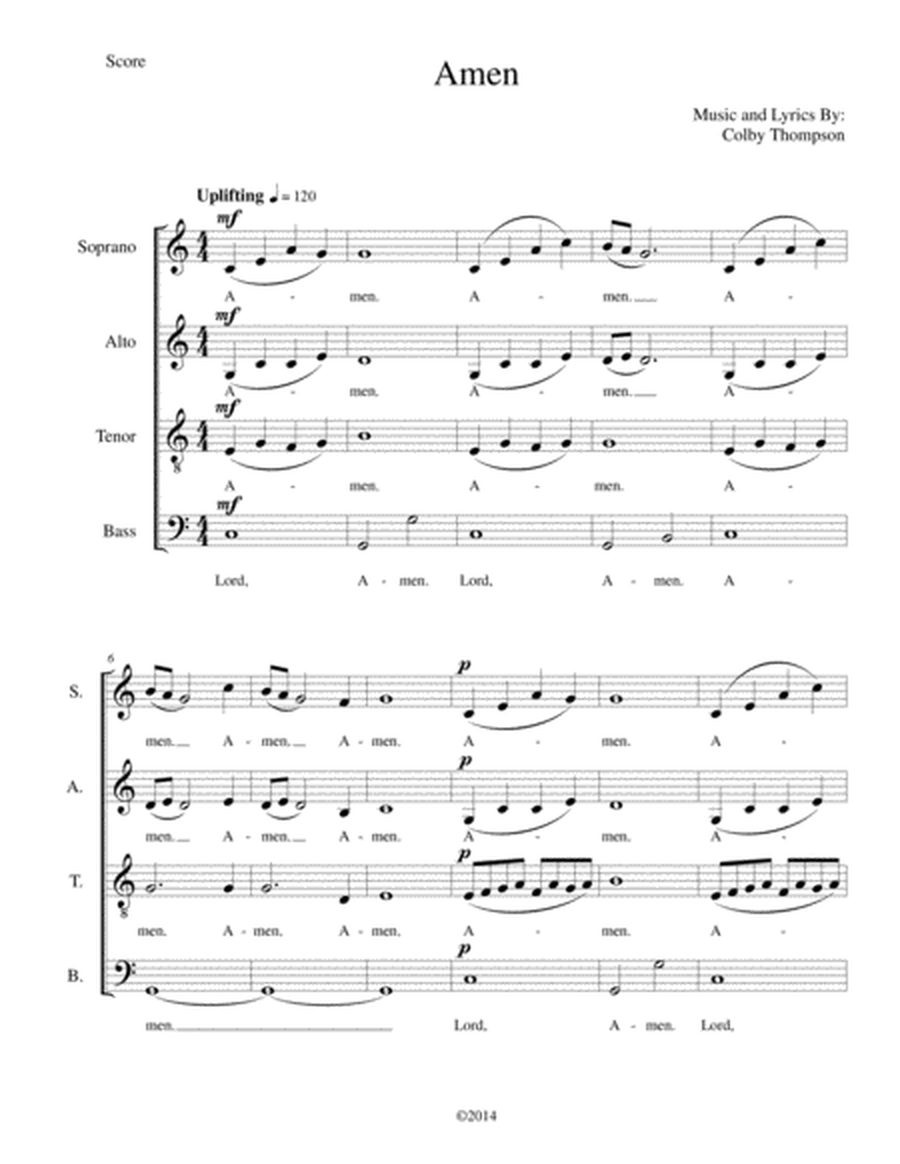 Amen: For SATB Choir image number null
